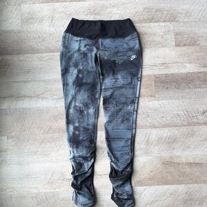 Nike Black and Gray Athletic Leggings